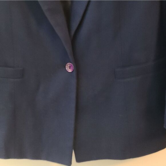 Dumas Navy Blue Wool Blazer Suit Jacket - Picture 4 of 7